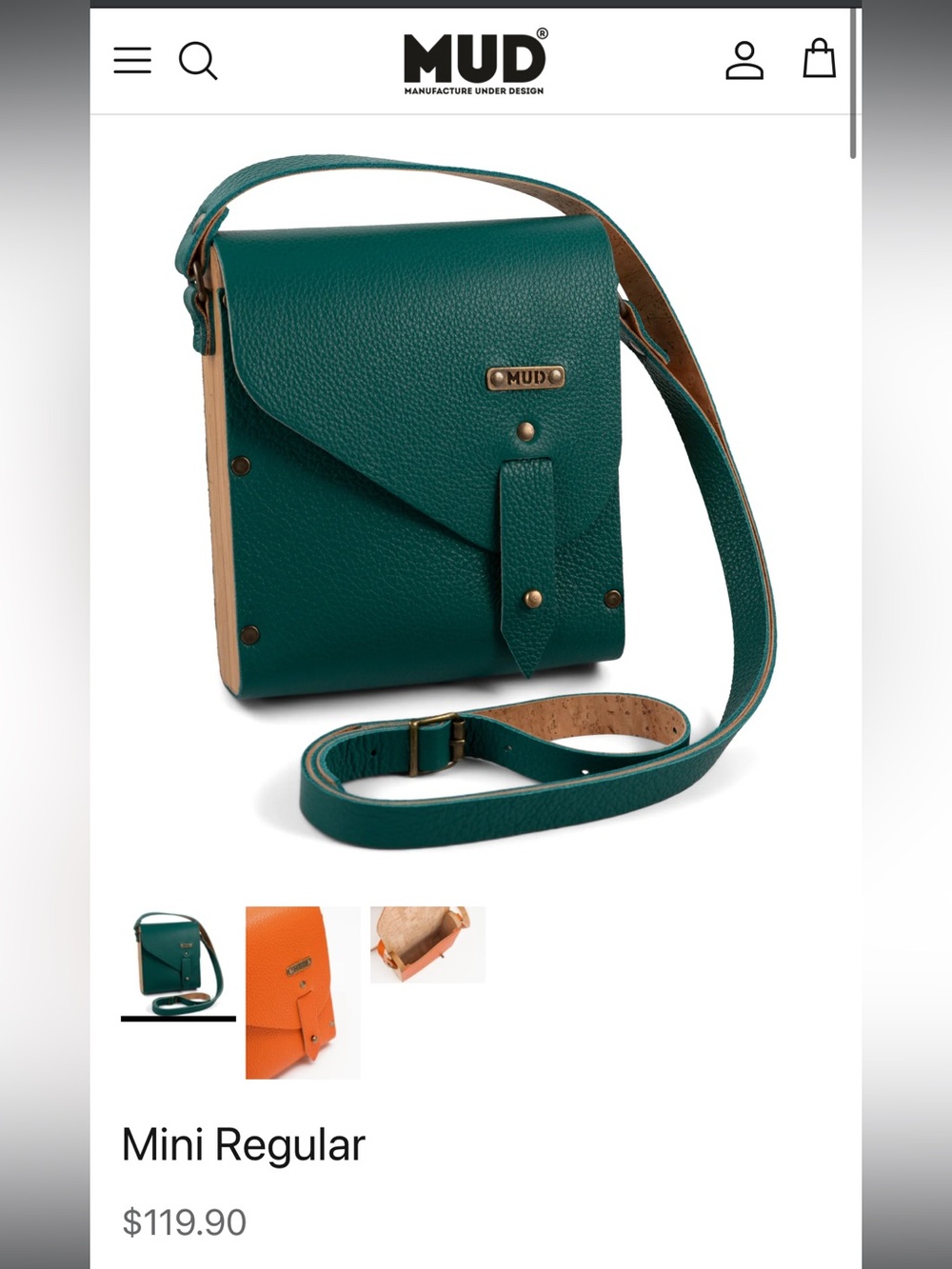 Teal Mini Crossbody Bag - Women's Leather Shoulder Bag